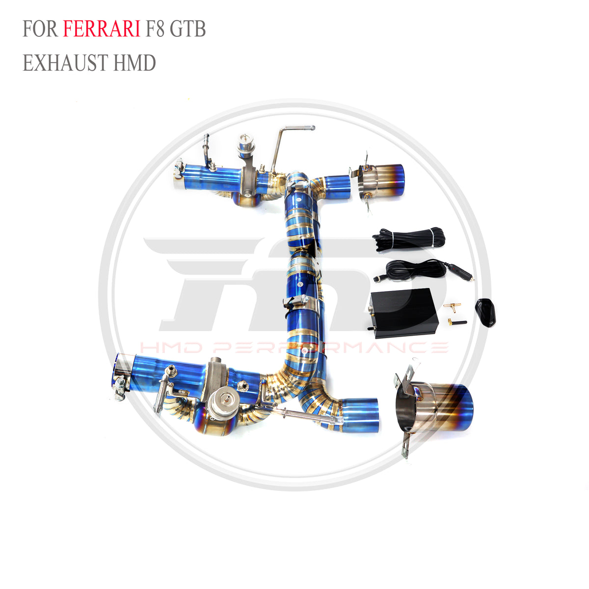 Ferrari F8 GTB catback Titanium Valved Sport Exhaust System - 2