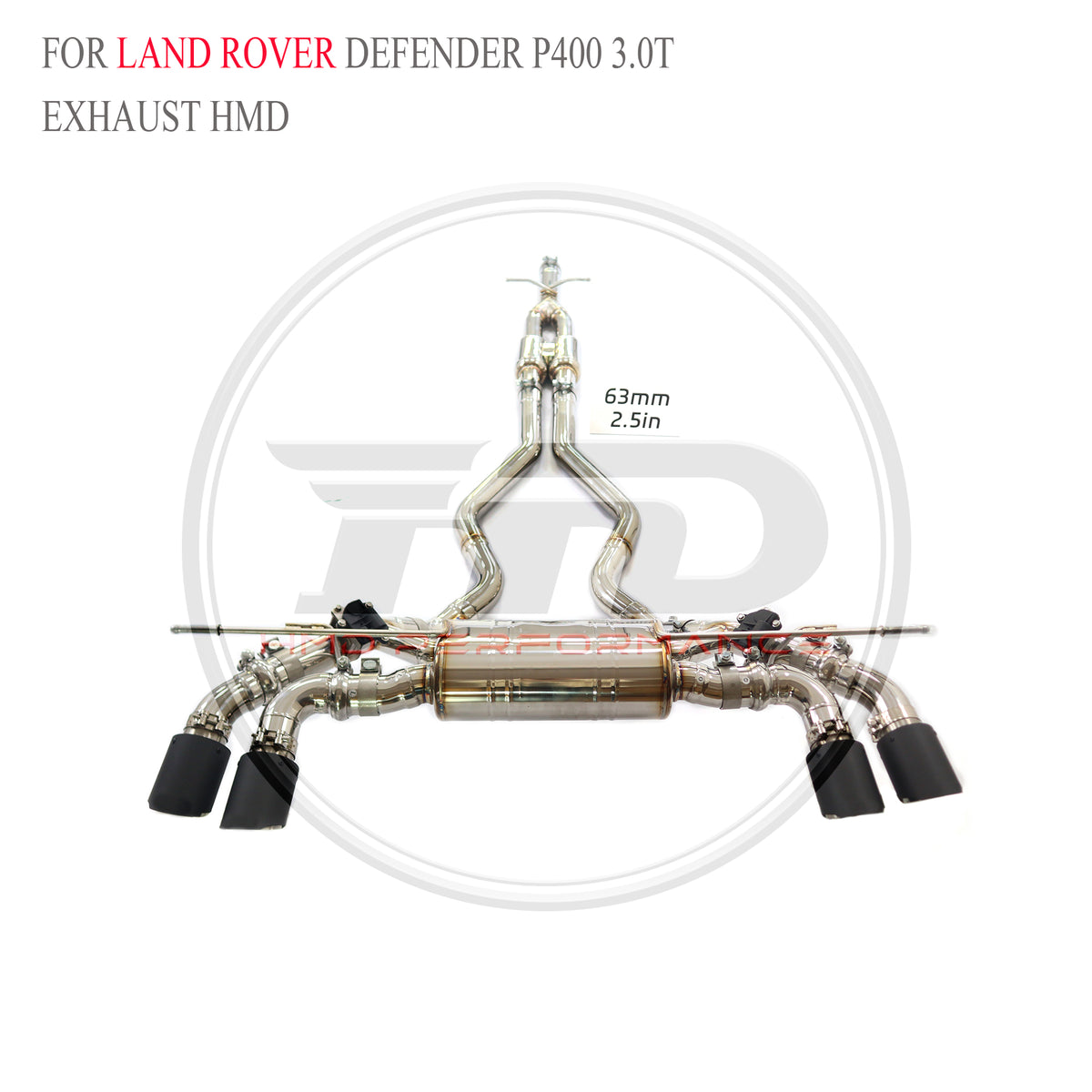 Land Rover Defender P400 3.0T Valved Catback SUS304 Racing Grade Exhaust System - 2