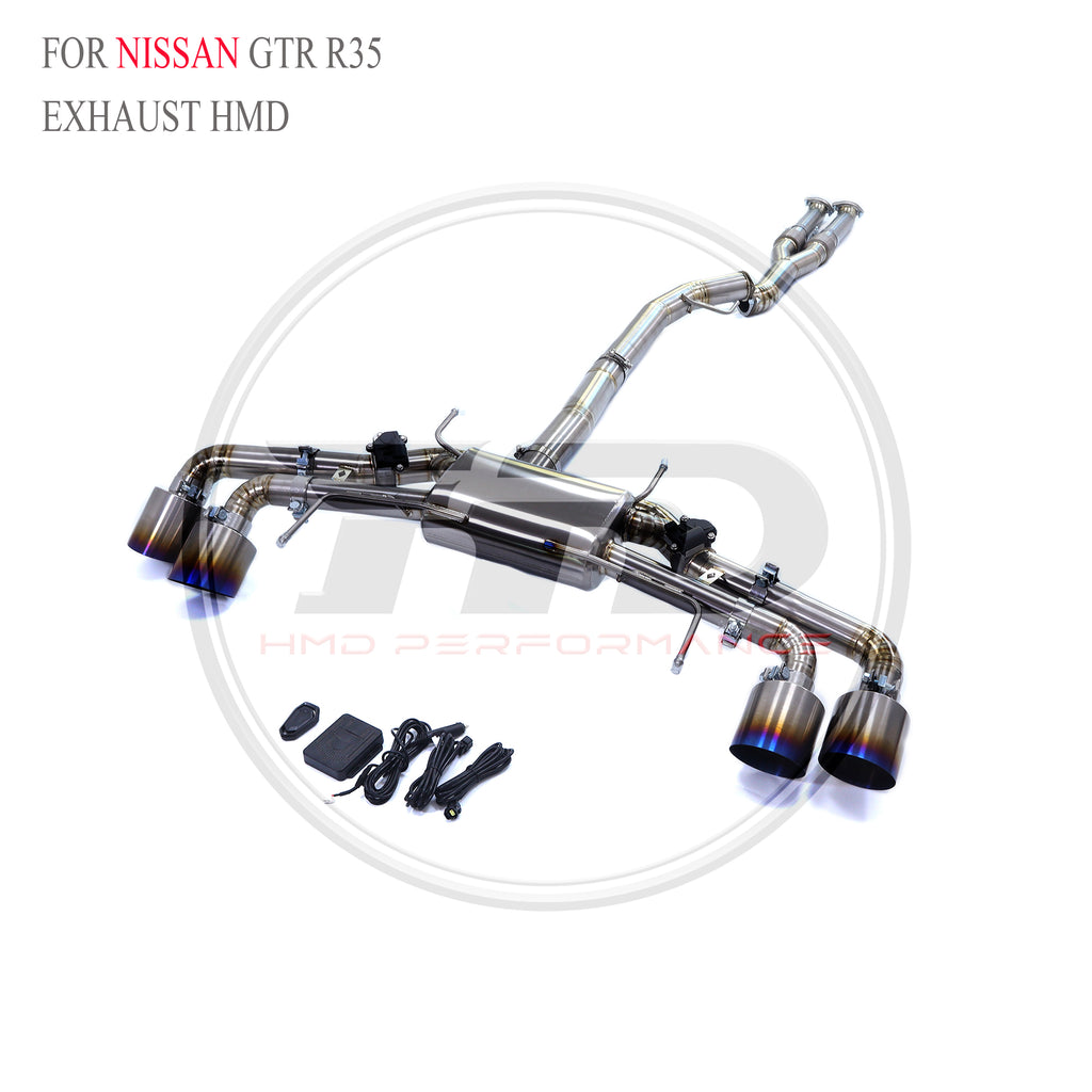 Nissan GTR R35 Valved Catback Titanium Racing Grade Exhaust System - 2