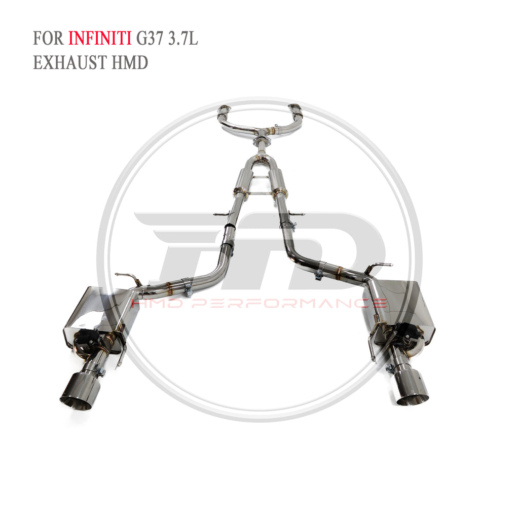 Infiniti G37 3.7L Sedan Valved Catback SUS304 Racing Grade Exhaust System - 4