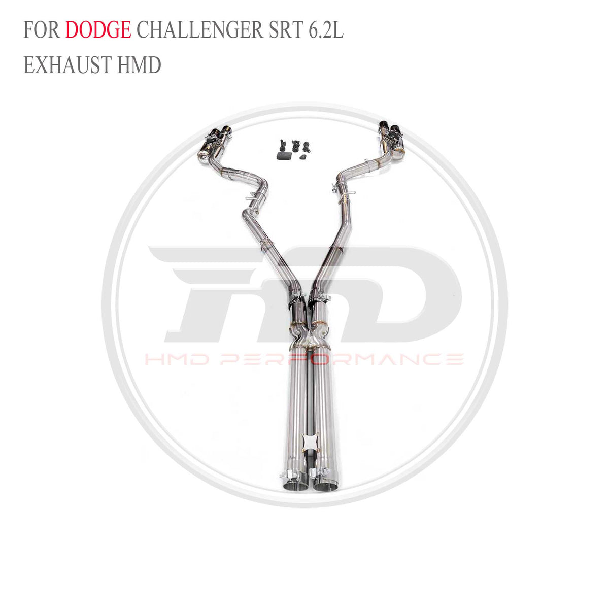 Dodge Challenger SRT 6.2L catback Racing Grade Exhaust System - 5