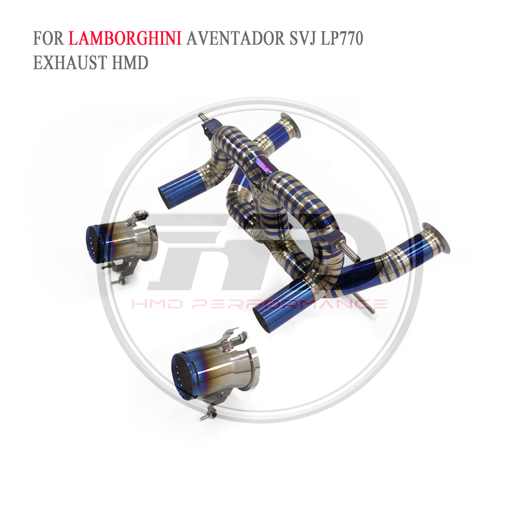 Lamborghini Aventador SVJ LP770 F1 catback Titanium Straight Sport Exhaust System - 2
