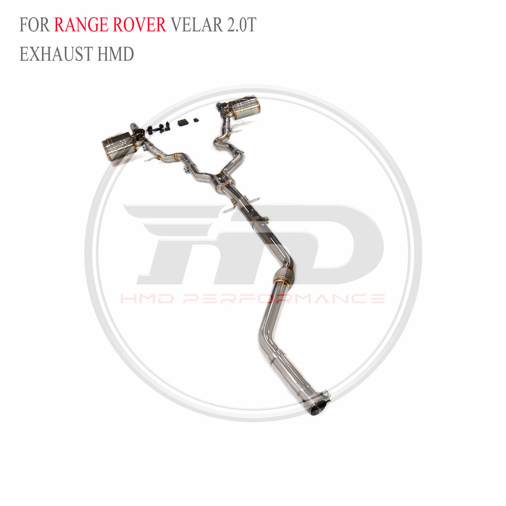 Land Rover Velar 2.0T Valved Catback SUS304 Racing Grade Exhaust System - 5