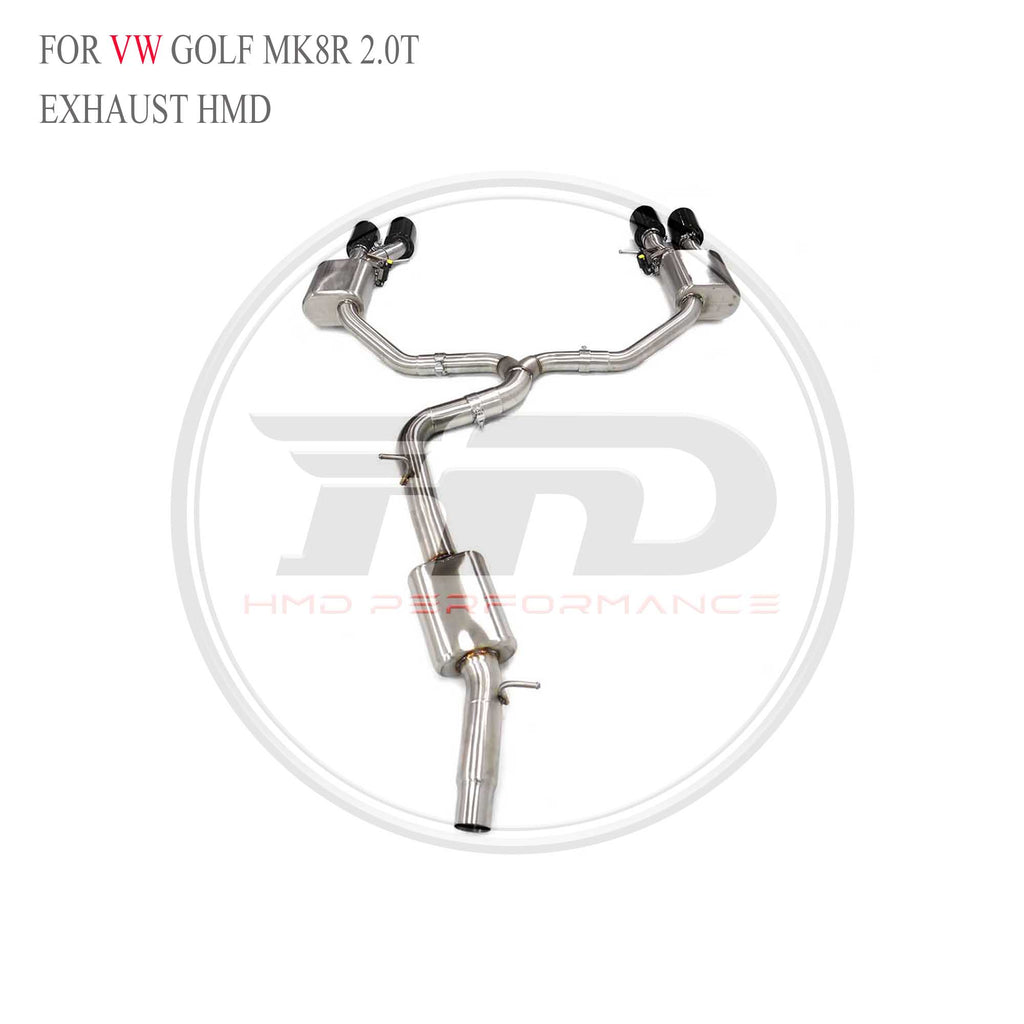 Volkswagen Golf MK8R 2.0T catback SUS304 Racing Grade Exhaust System - 6