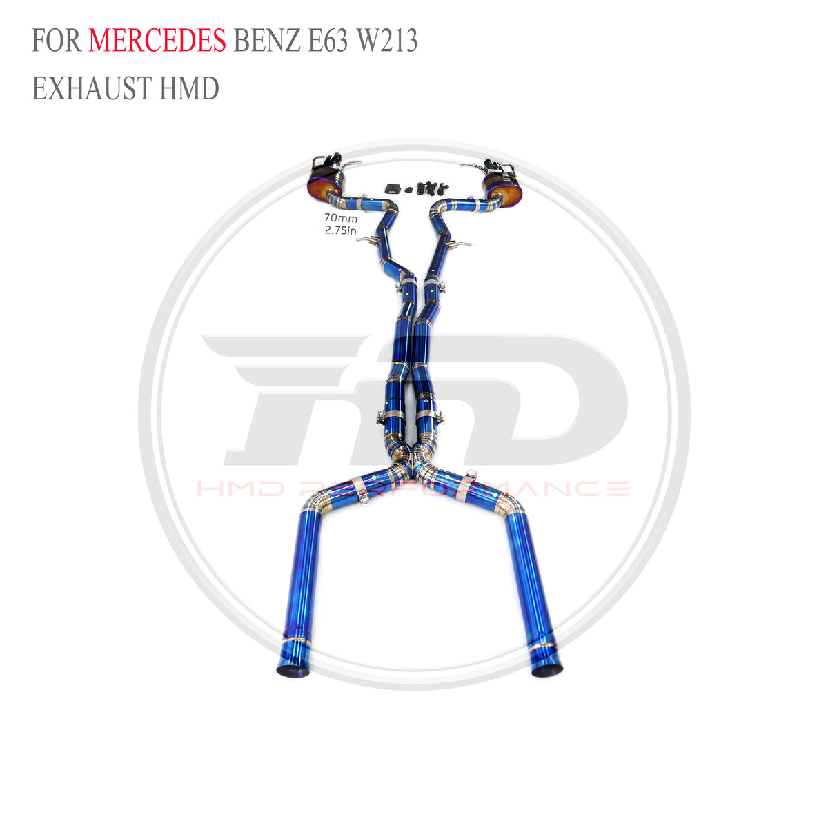 Mercedes-Benz E63 W213 catback Titanium Valved Sport Exhaust System - 5