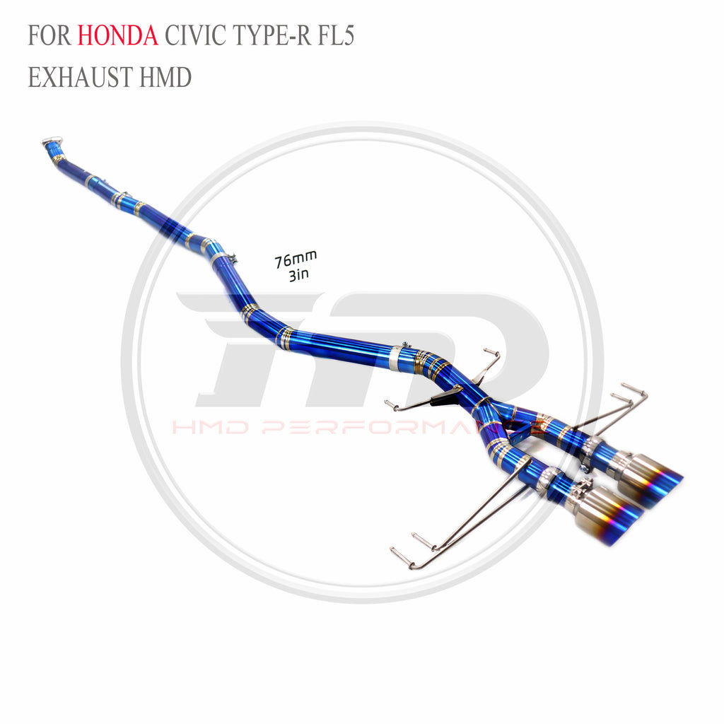 Honda Civic Type-R FL5 catback Titanium Straight Sport Exhaust System - 3
