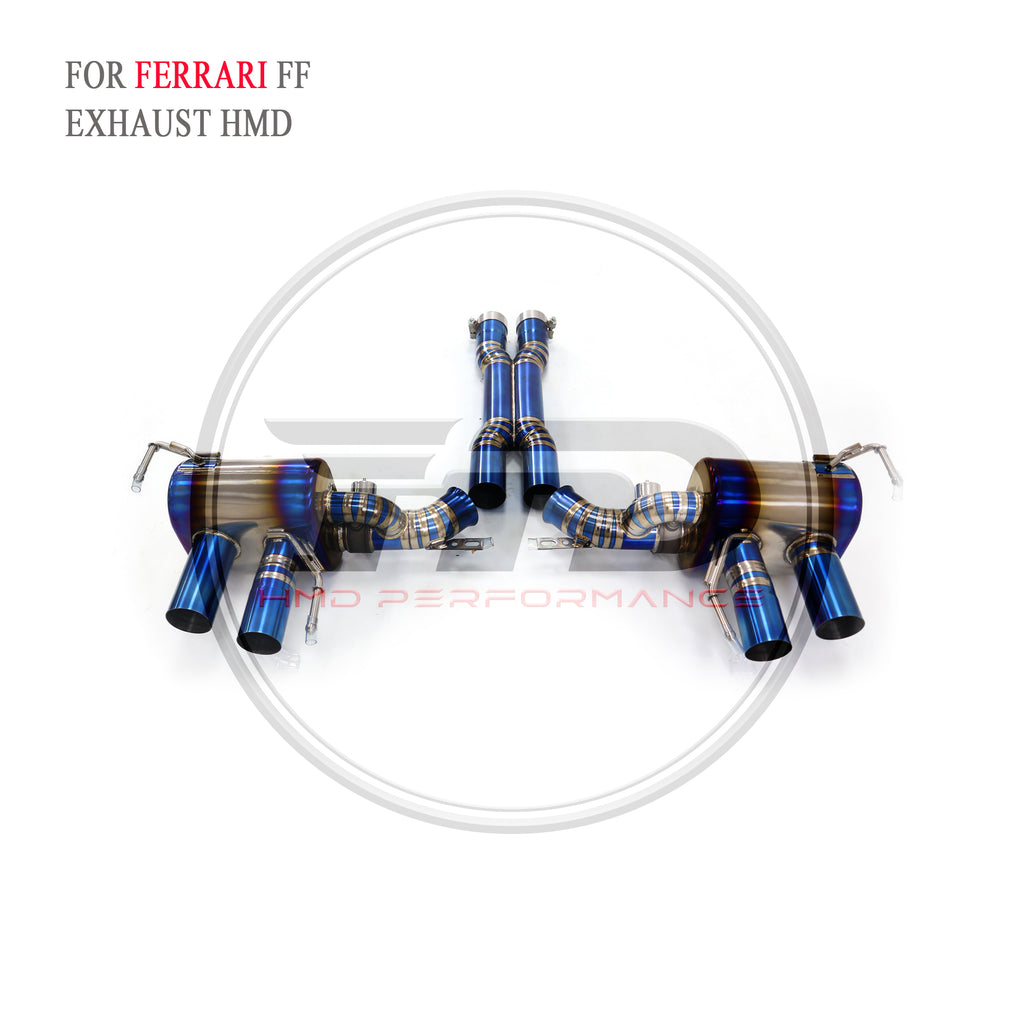 Ferrari FF +X catback with X pipe Titanium Racing Grade Exhaust System - 5