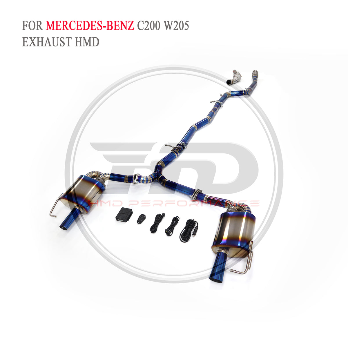 Mercedes-Benz C200 W205 Valved Catback Titanium Racing Grade Exhaust System - 3