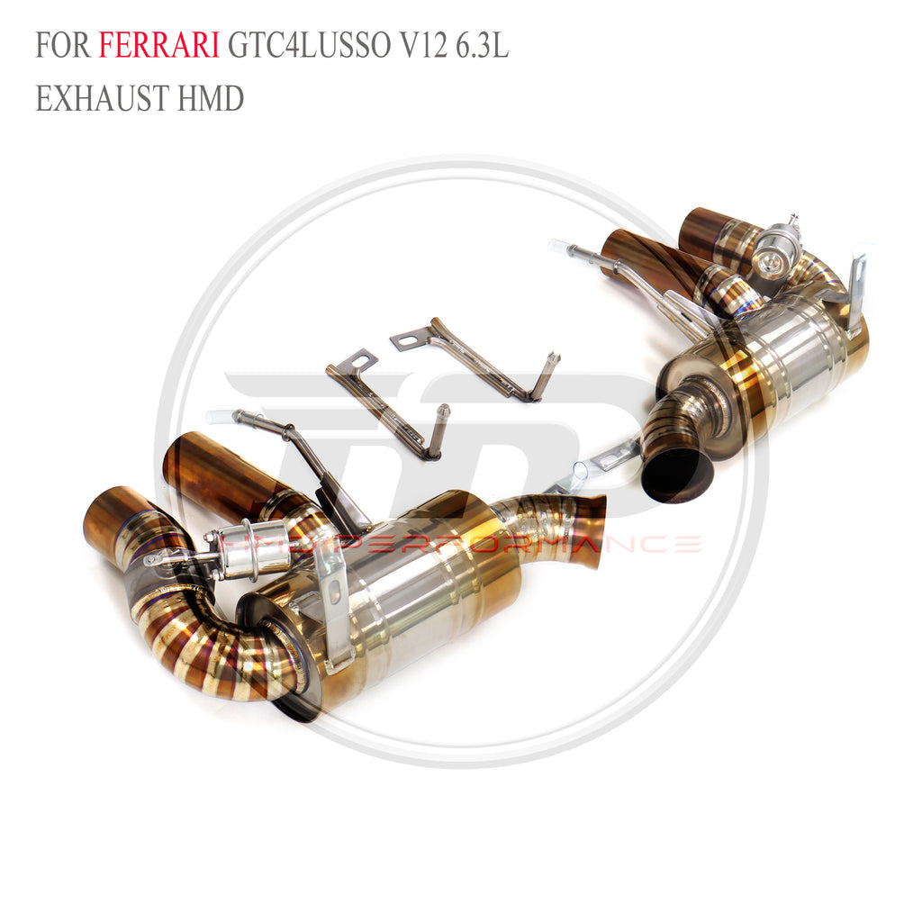 Ferrari GTC4Lusso V12 6.3L Valved Axle-Back Titanium Racing Grade Exhaust System - 4
