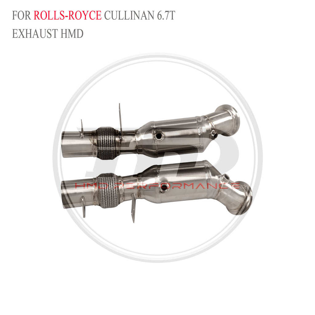 Rolls-Royce Cullinan 6.7T 2018+ Stainless Steel Downpipe - 3