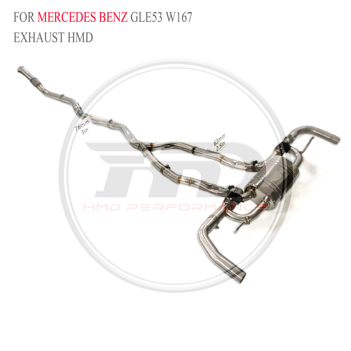 Mercedes-Benz GLE53 W167 Valved Catback SUS304 Racing Grade Exhaust System - 5