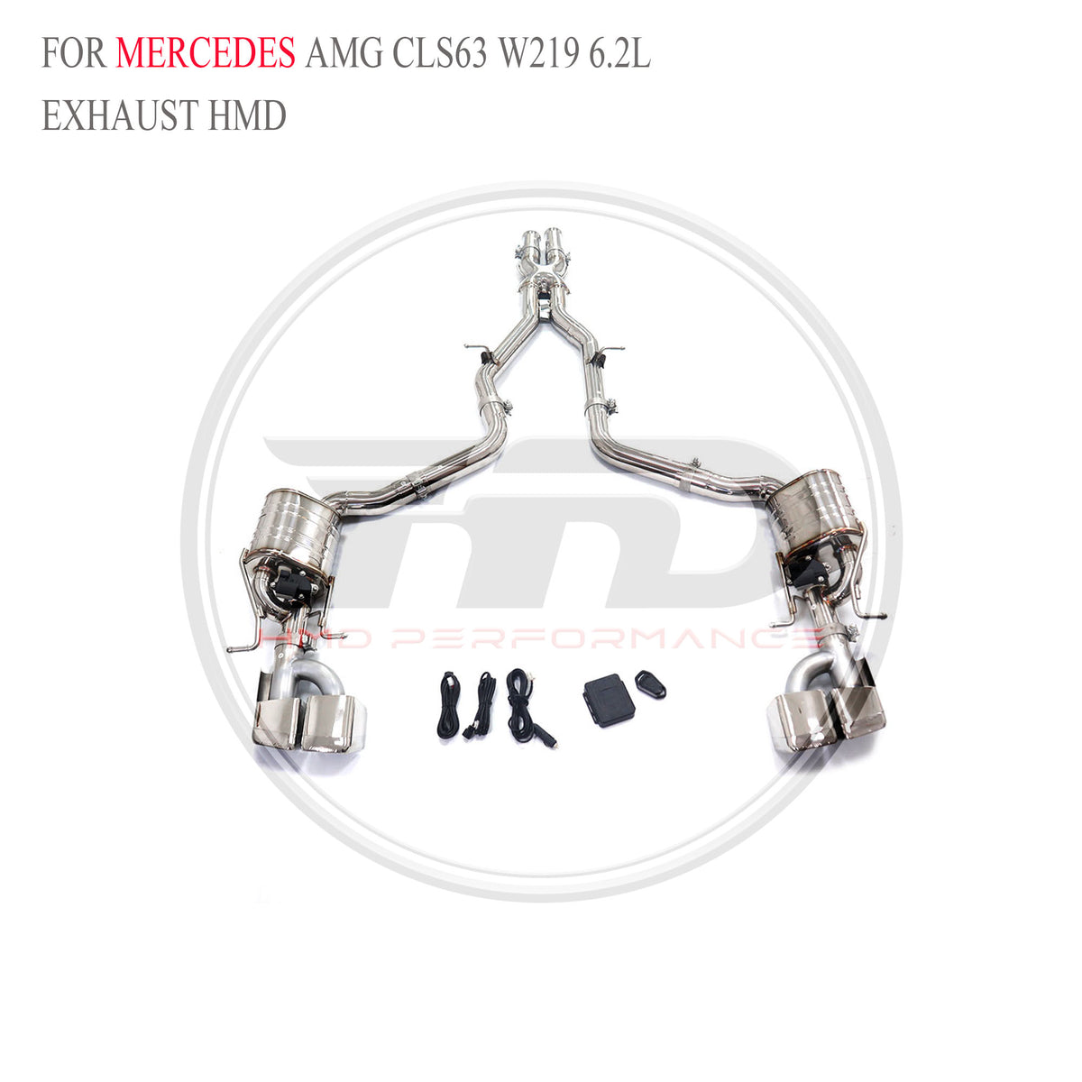 Mercedes-Benz AMG CLS63 W219 6.2L Valved Catback SUS304 Racing Grade Exhaust System - 2