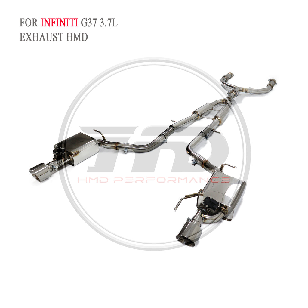 Infiniti G37 3.7L Sedan Valved Catback SUS304 Racing Grade Exhaust System - 6