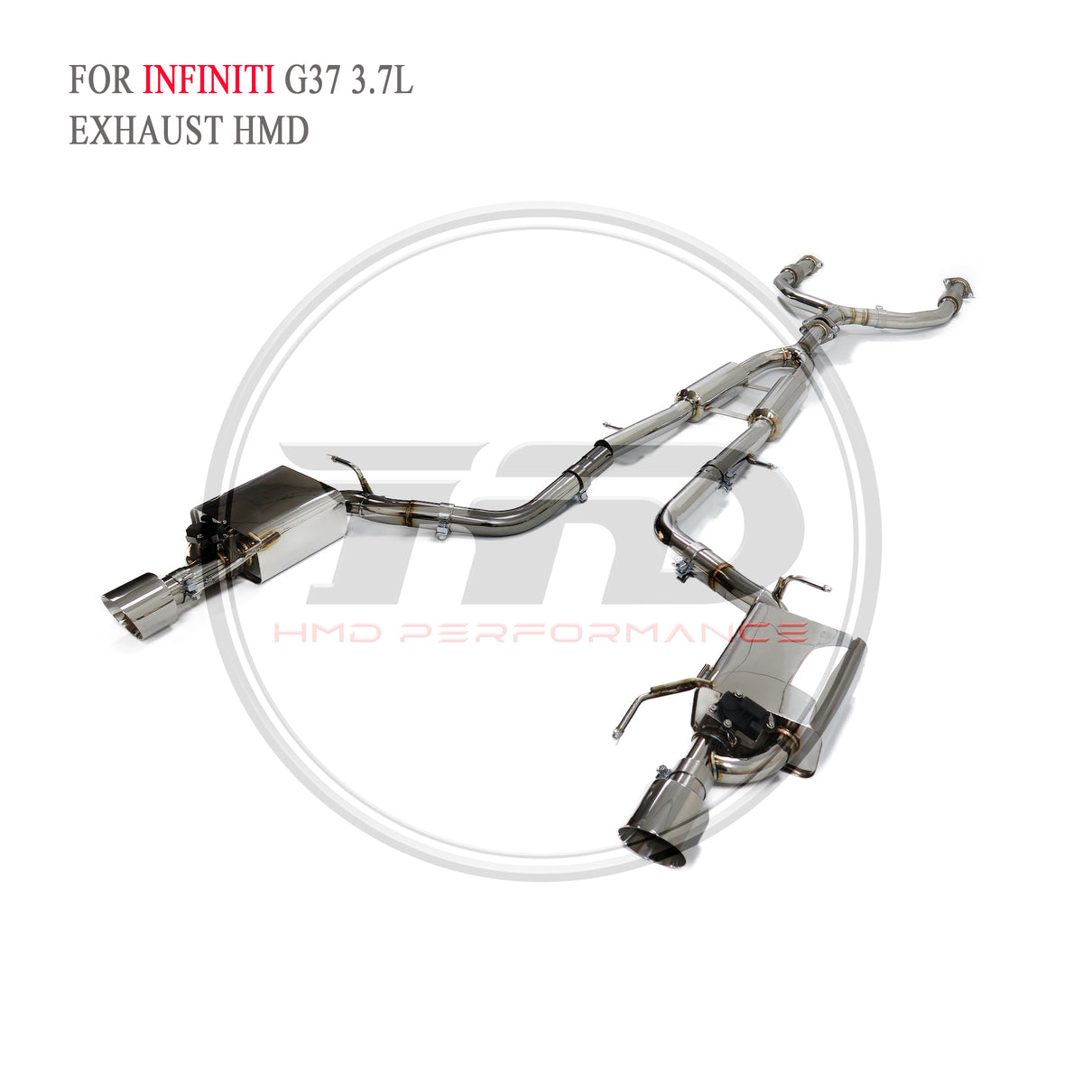 Infiniti G37 3.7L Sedan Valved Catback SUS304 Racing Grade Exhaust System - 6