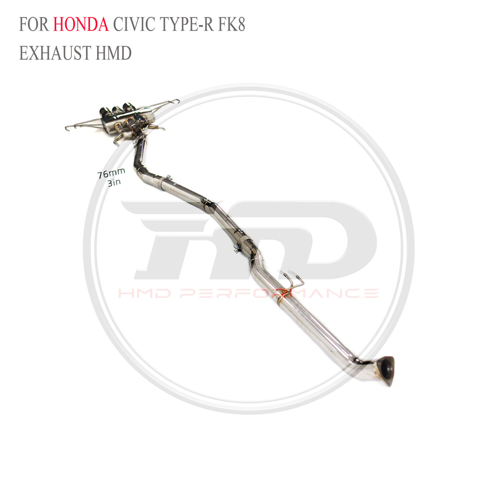 Honda Civic Type-R FK8 Valved Catback SUS304 Racing Grade Exhaust System - 4