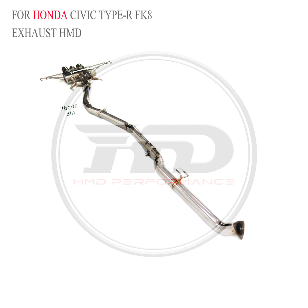 Honda Civic Type-R FK8 Valved Catback SUS304 Racing Grade Exhaust System - 4