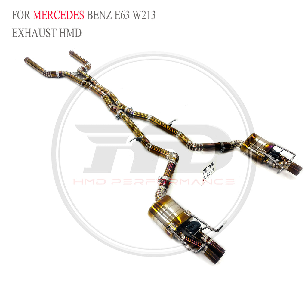 Mercedes-Benz E63 W213 Valved Catback Titanium Racing Grade Exhaust System - 2
