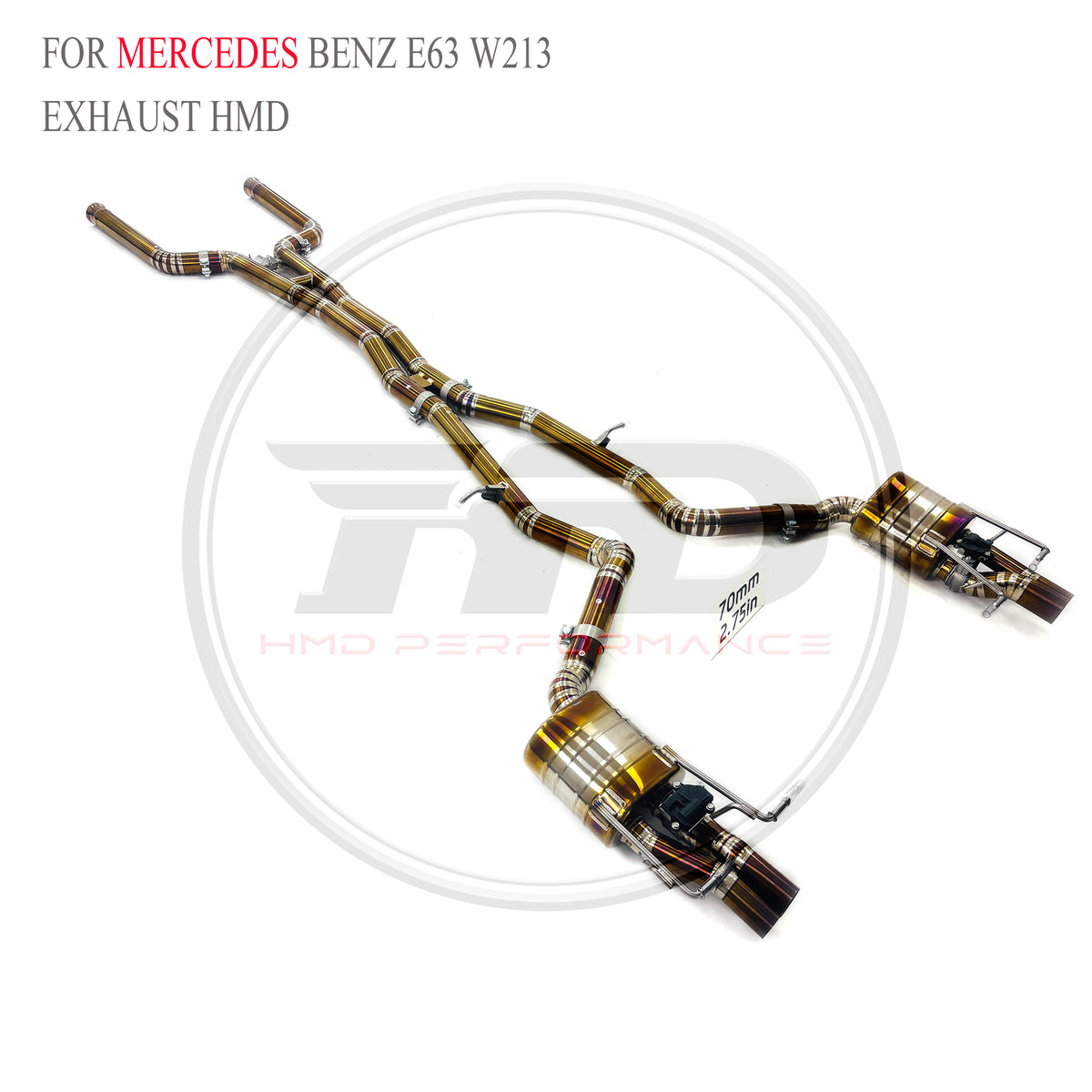 Mercedes-Benz E63 W213 Valved Catback Titanium Racing Grade Exhaust System - 2
