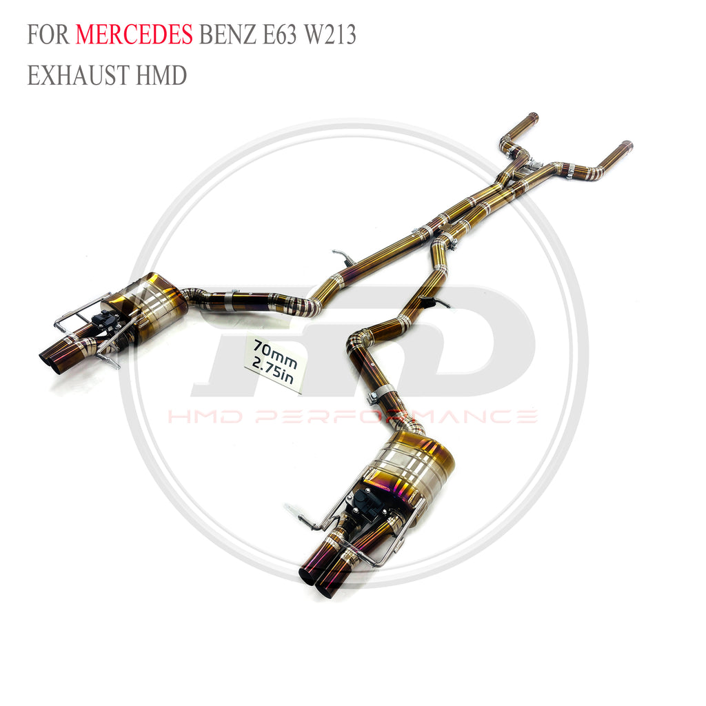 Mercedes-Benz E63 W213 Valved Catback Titanium Racing Grade Exhaust System - 3