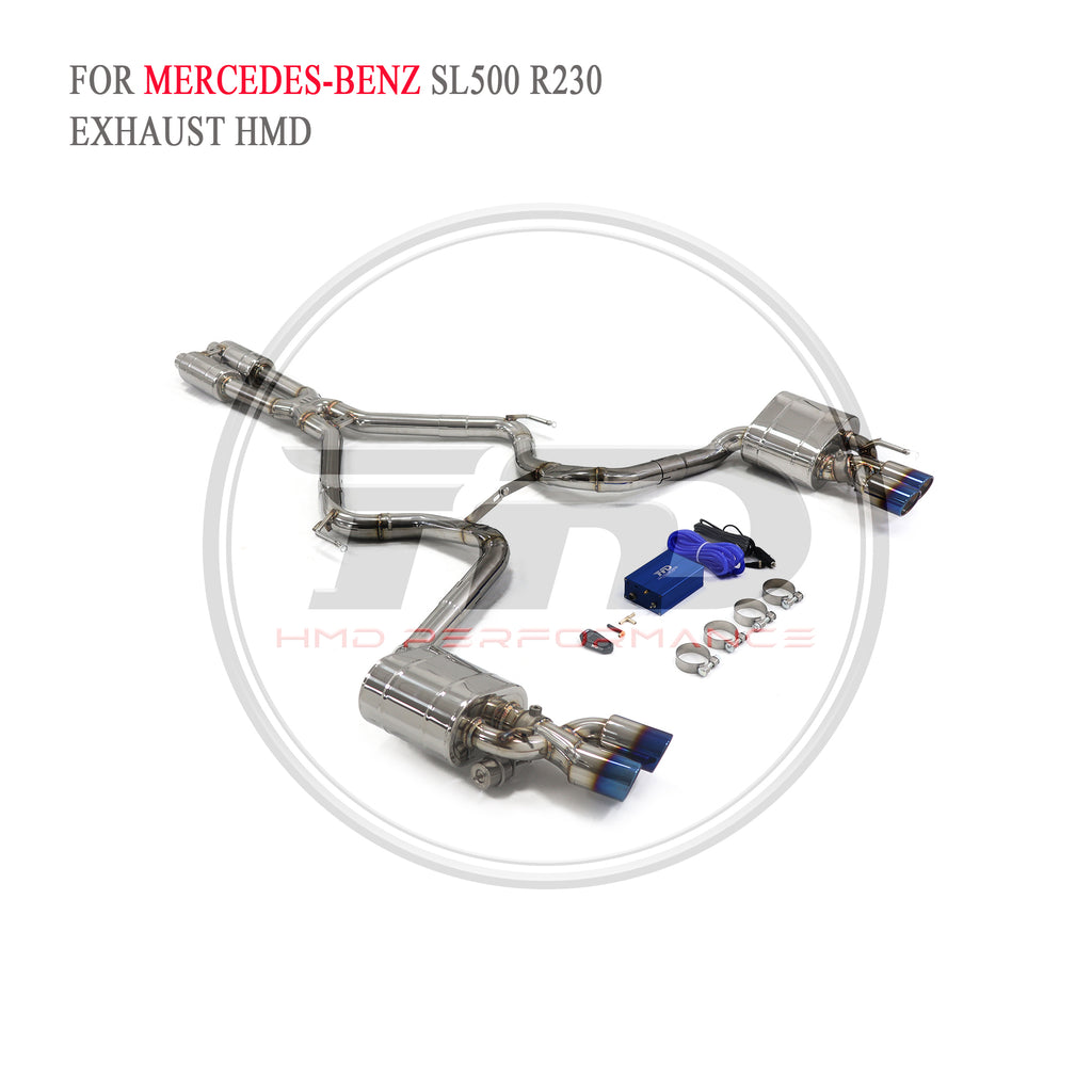 Mercedes-Benz SL500 R230 Valved Catback SUS304 Racing Grade Exhaust System - 2