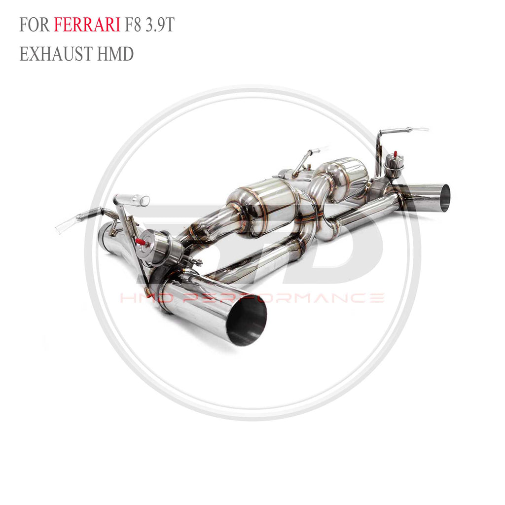 Ferrari f8 3.9T Valved Catback SUS304 Racing Grade Exhaust System - 4
