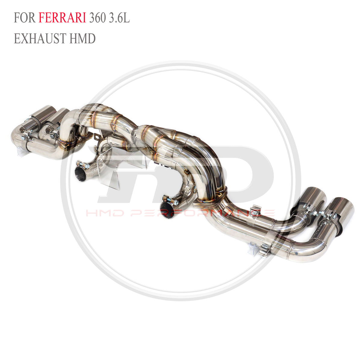 Ferrari 360 3.6L catback SUS304 Straight Sport Exhaust System - 2