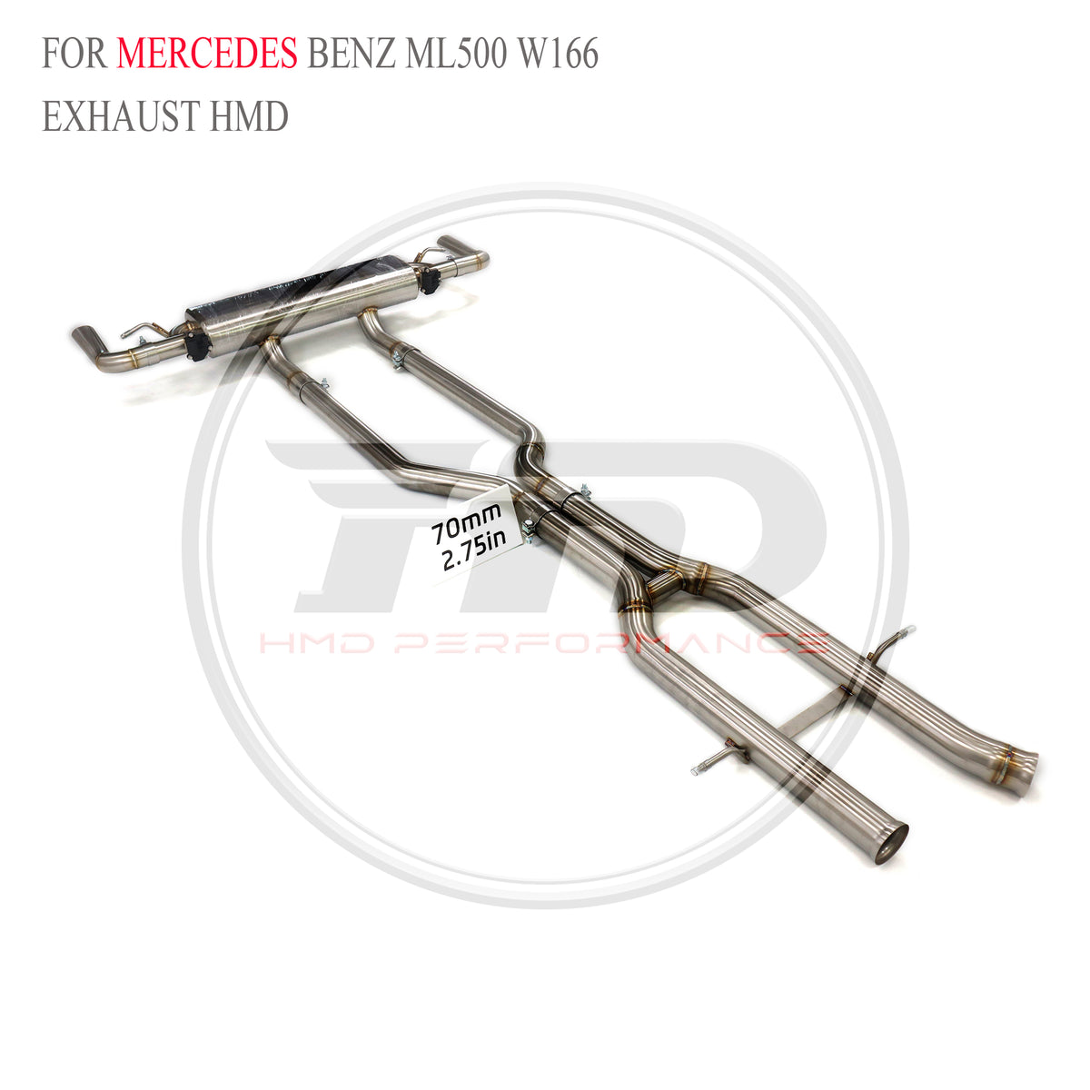 Mercedes-Benz ML500 W166 catback SUS304 Valved Sport Exhaust System - 5