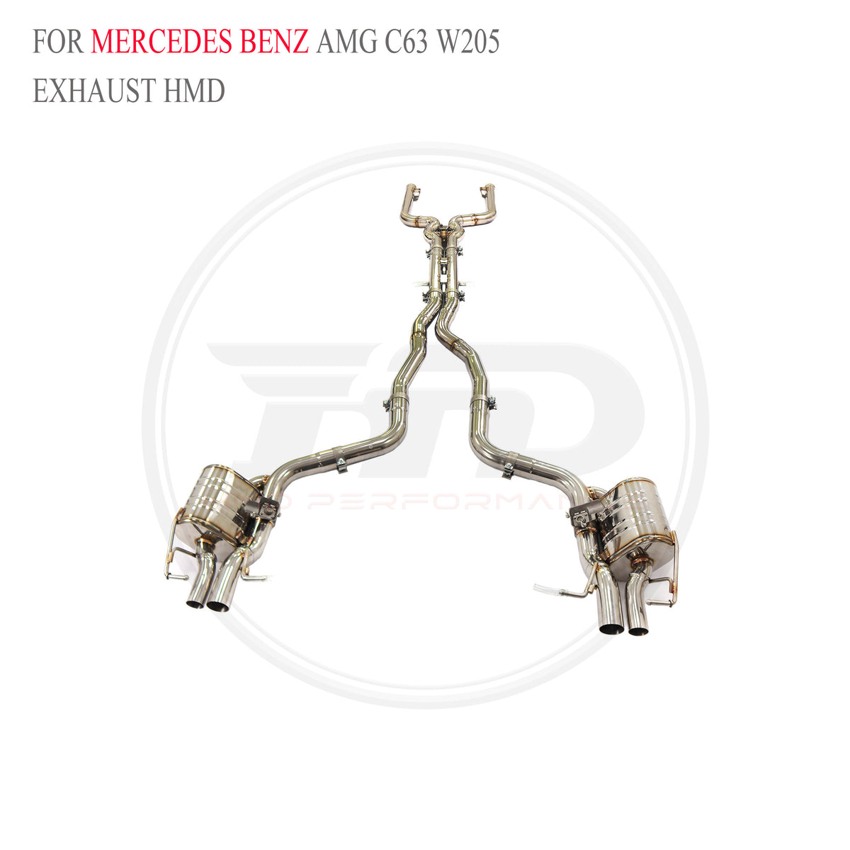 Mercedes-Benz AMG C63 W205 Valved Catback SUS304 Racing Grade Exhaust System - 2