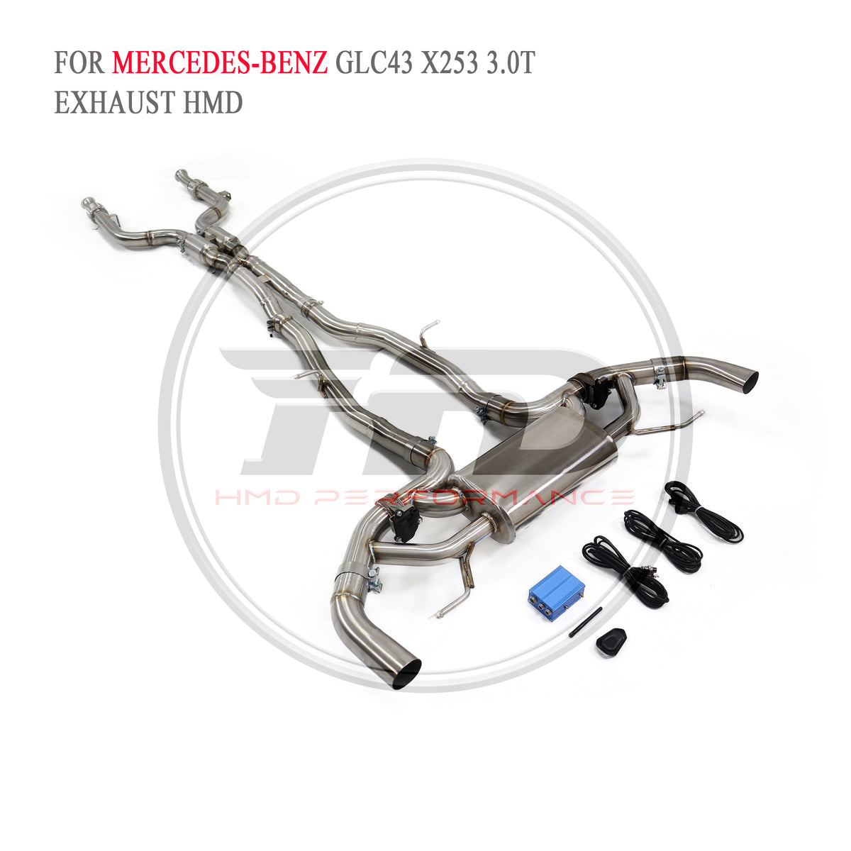 Mercedes-Benz GLC43 X253 3.0T Valved Catback SUS304 Racing Grade Exhaust System - 3