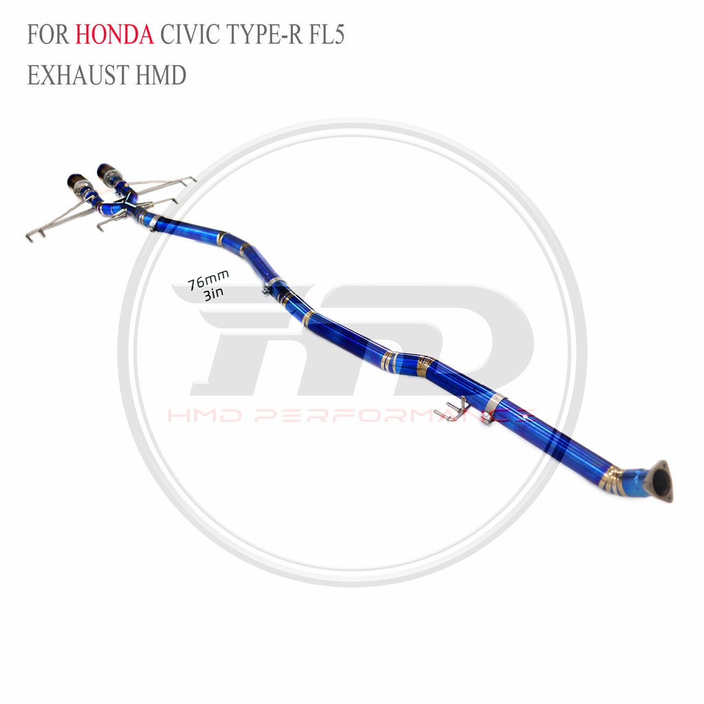 Honda Civic Type-R FL5 catback Titanium Straight Sport Exhaust System - 6
