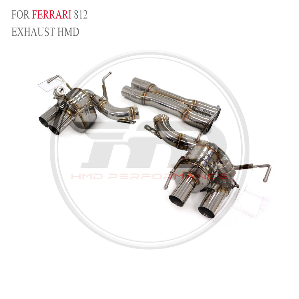 Ferrari 812 Valved Catback with X pipe SUS304 Racing Grade Exhaust System - 6