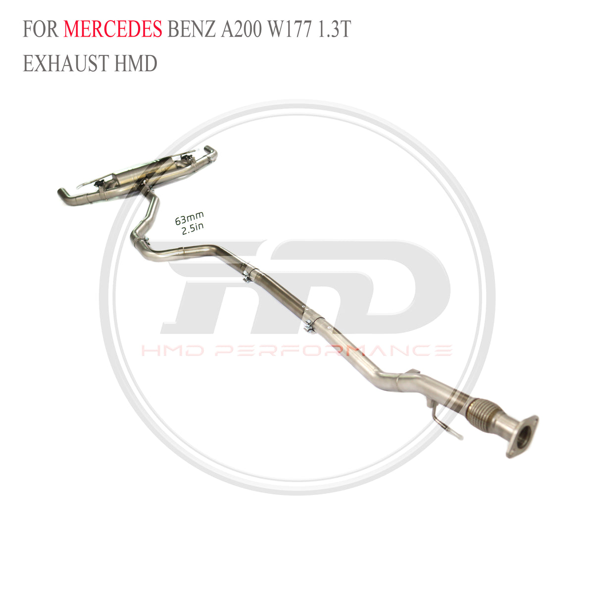 Mercedes-Benz A200 W177 1.3T catback SUS304 Sport Exhaust System - 5