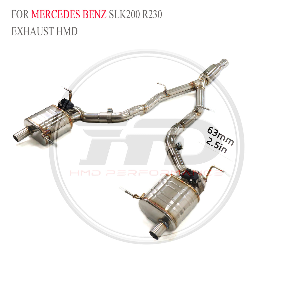 Mercedes-Benz SLK200 R230 Valved Catback SUS304 Racing Grade Exhaust System - 3