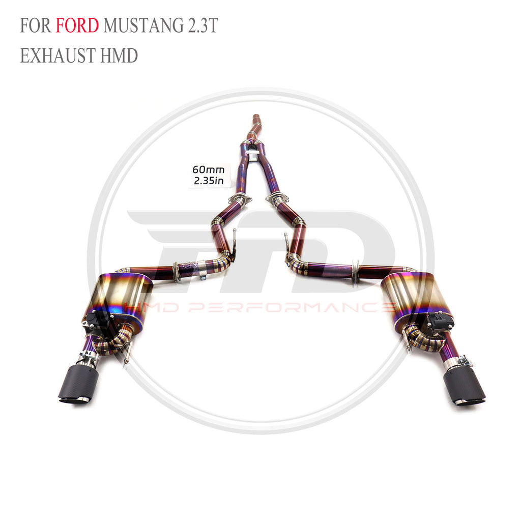Ford Mustang 2.3T Valved Catback Titanium Racing Grade Exhaust System - 2