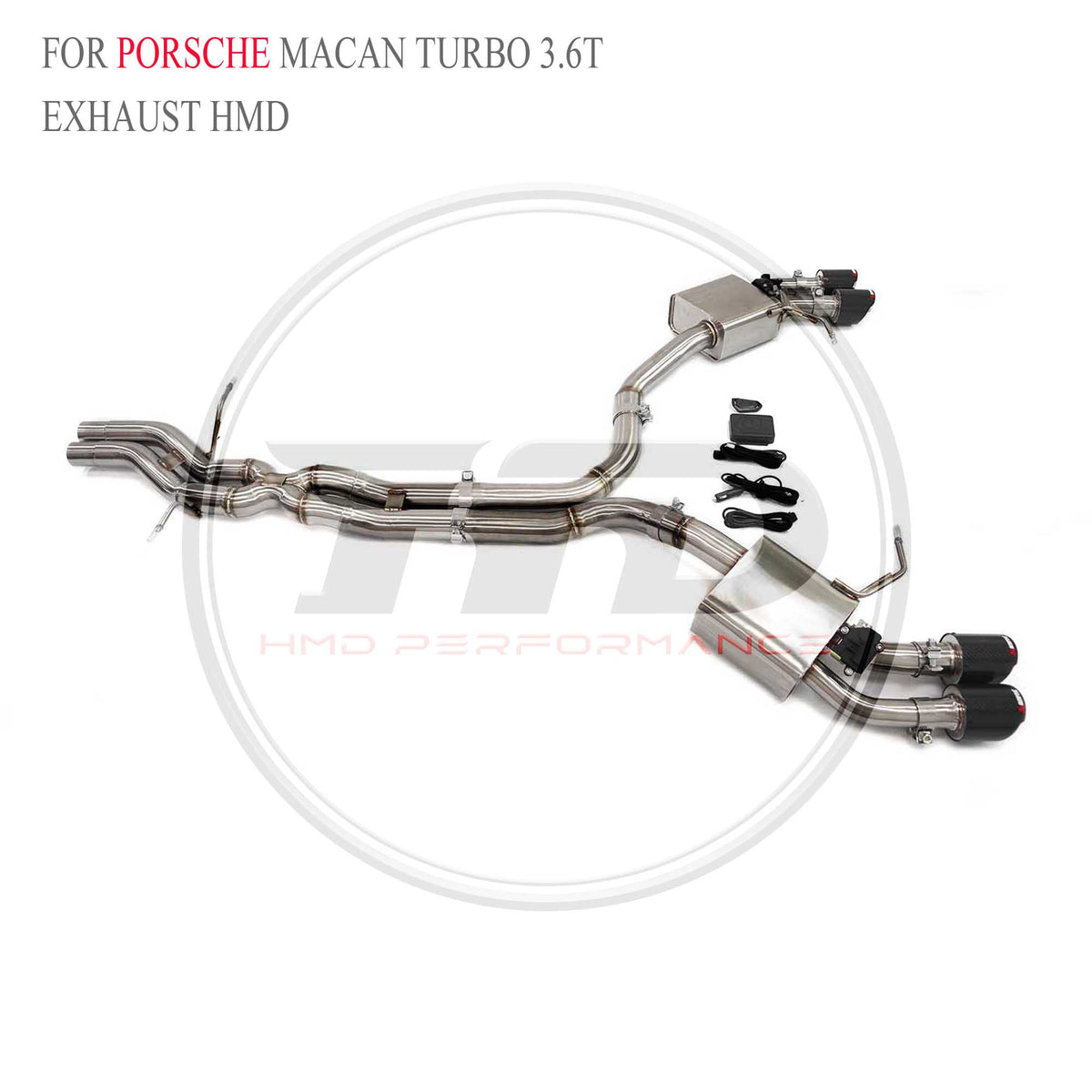 Porsche Macan Turbo 3.6T Valved Catback SUS304 Racing Grade Exhaust System - 3