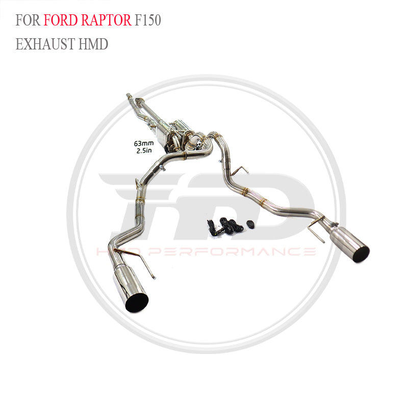 Ford Raptor F150 3.5T catback SUS304 Valved Sport Exhaust System - 5