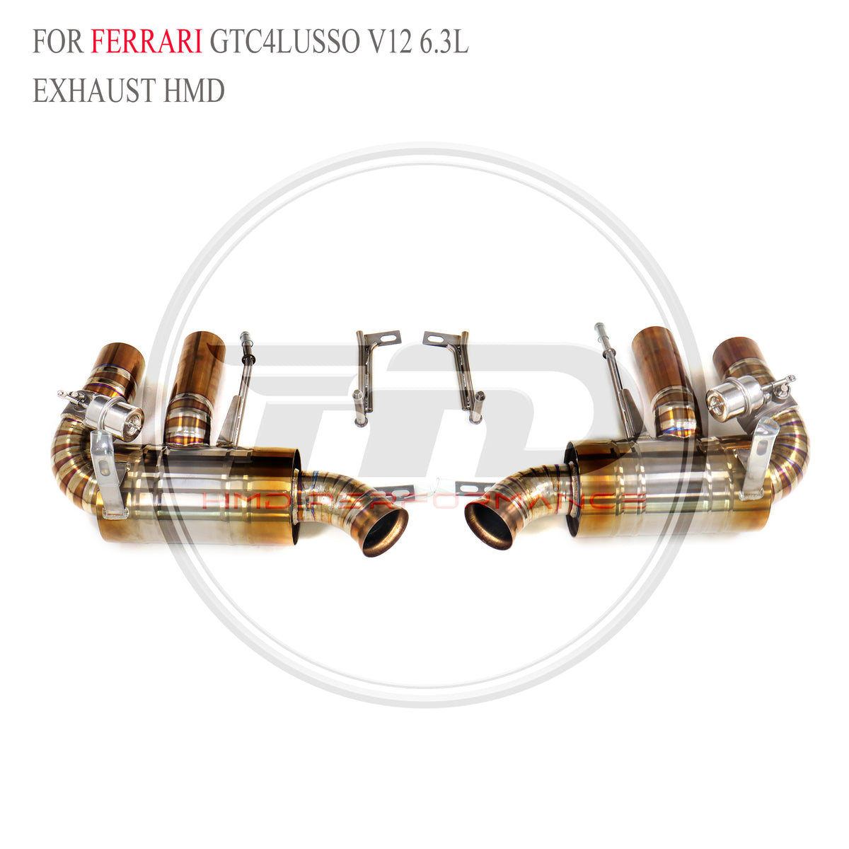 Ferrari GTC4Lusso V12 6.3L Valved Axle-Back Titanium Racing Grade Exhaust System - 5