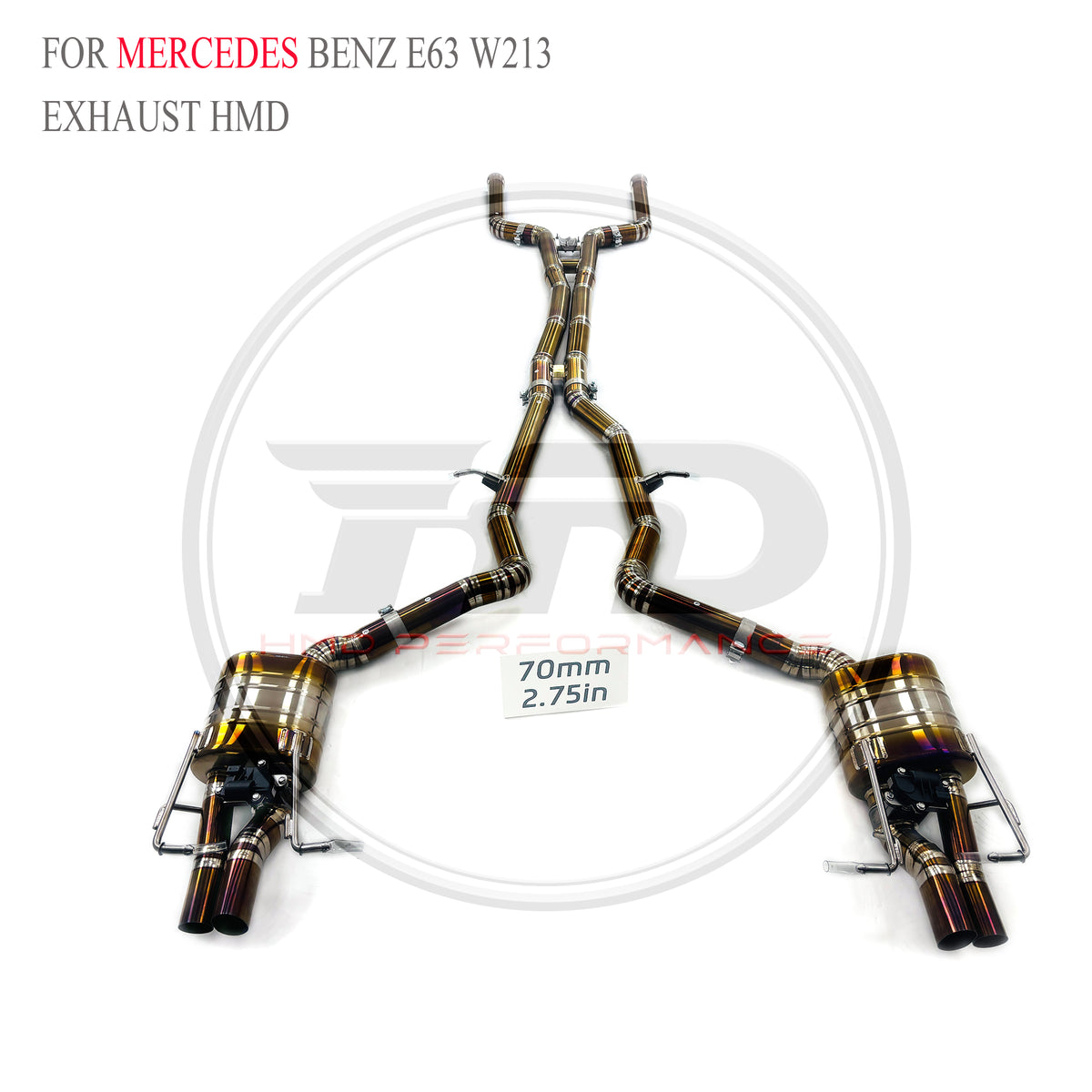 Mercedes-Benz E63 W213 Valved Catback Titanium Racing Grade Exhaust System - 4