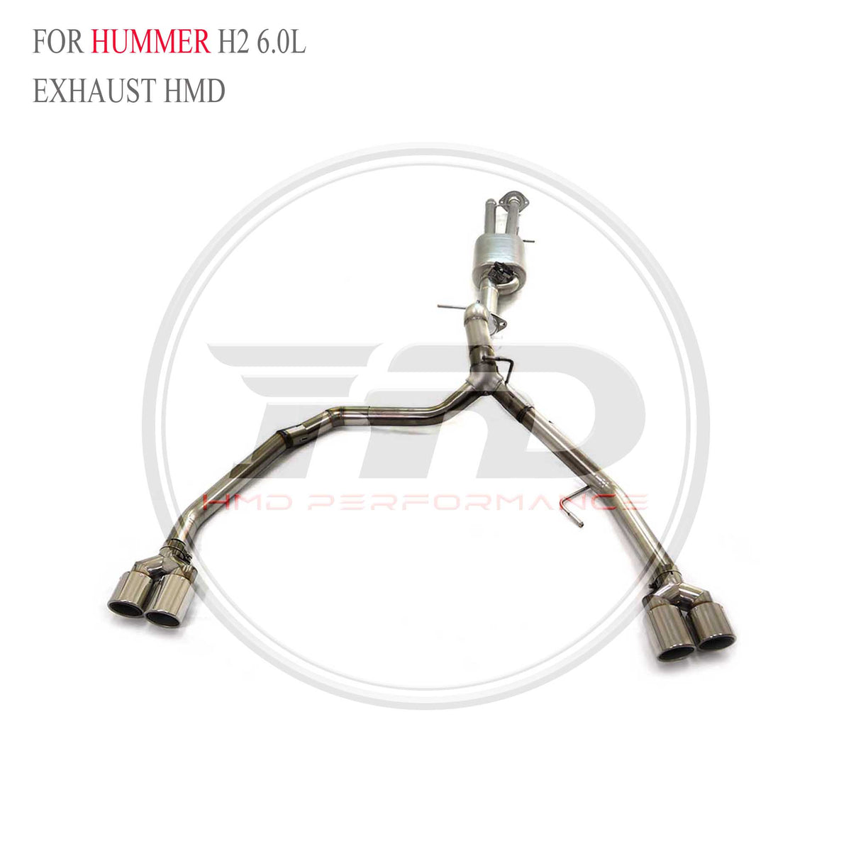 Hummer H2 6.0L catback SUS304 Sport Exhaust System - 3