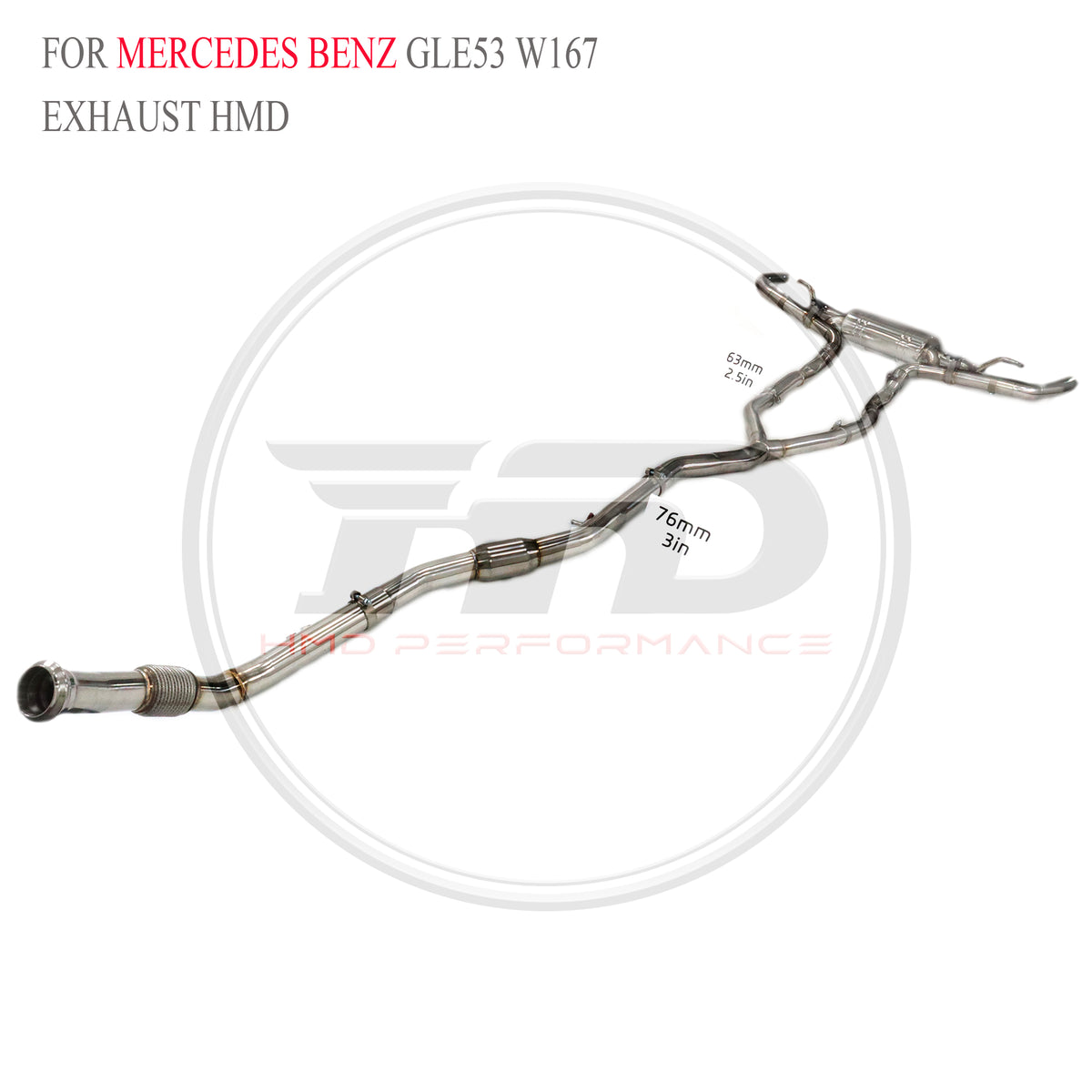 Mercedes-Benz GLE53 W167 Valved Catback SUS304 Racing Grade Exhaust System - 6