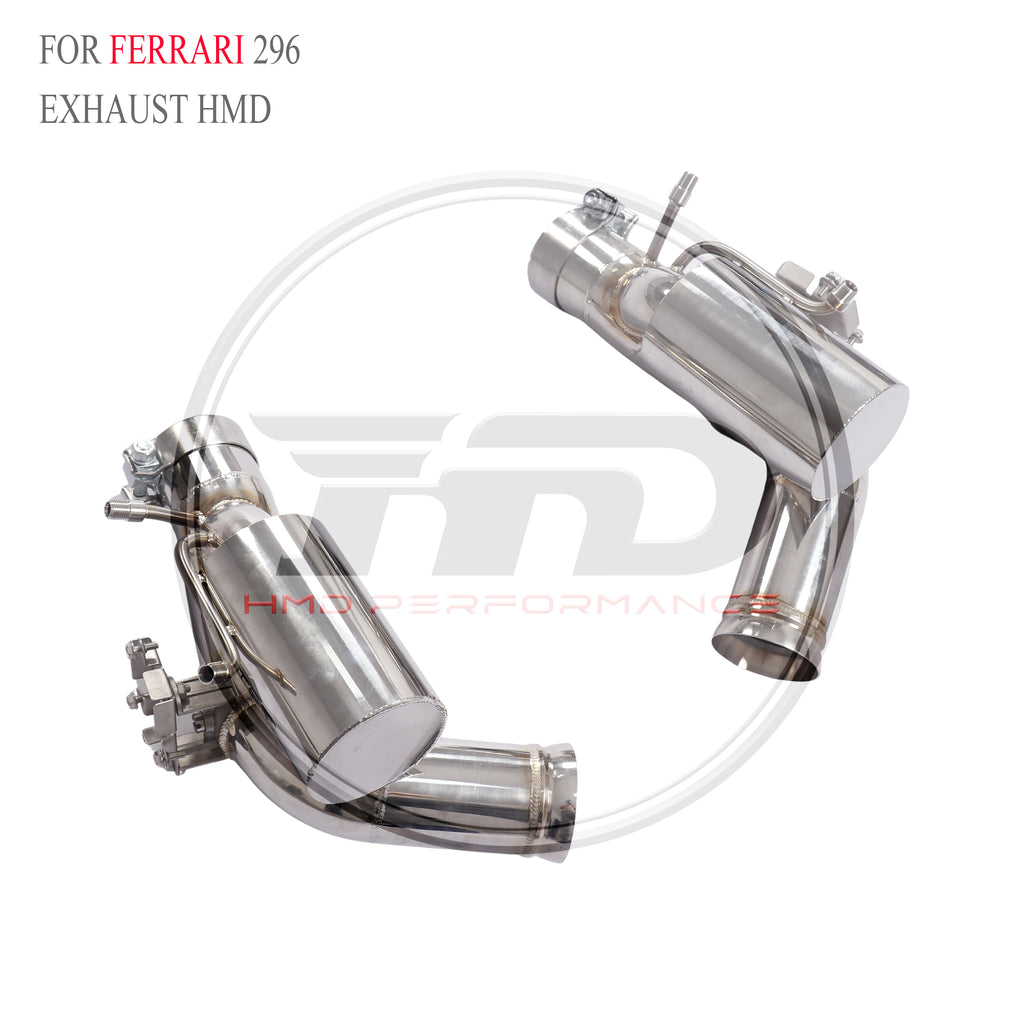 Ferrari 296 Valved Axle-Back SUS304 Racing Grade Exhaust System - 4