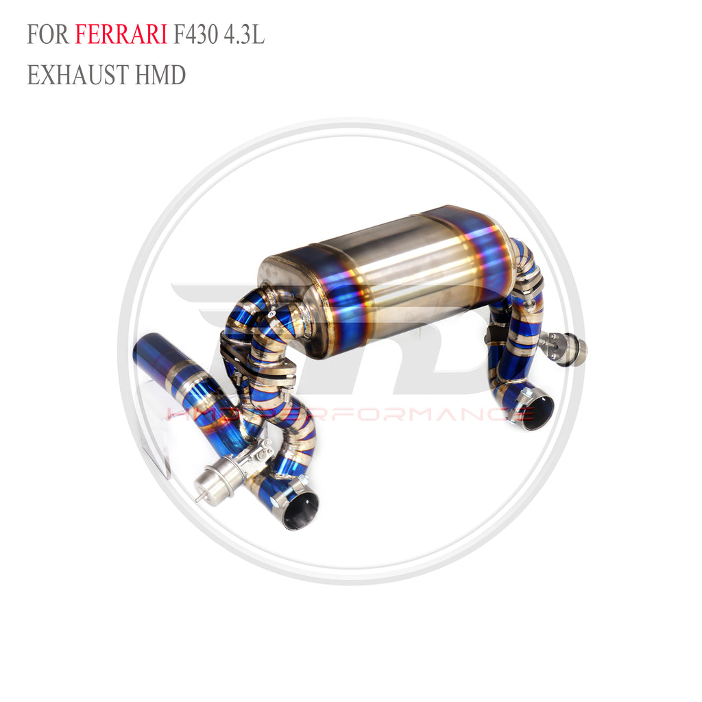 Ferrari F430 4.3L Valved Axle-Back Titanium Racing Grade Exhaust System - 4