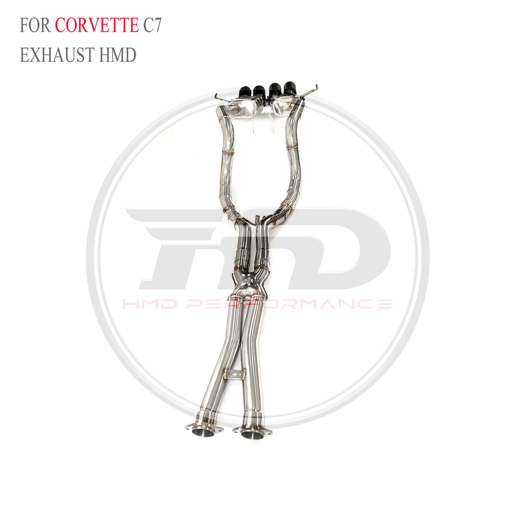 Corvette C7 catback SUS304 Valved Sport Exhaust System - 6