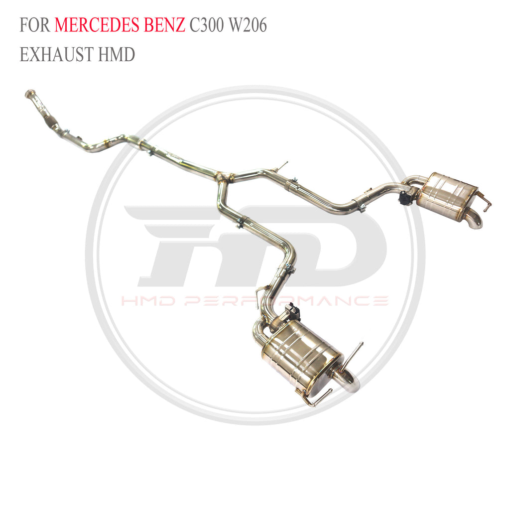 Mercedes-Benz C300 W206 Valved Catback SUS304 Racing Grade Exhaust System - 6
