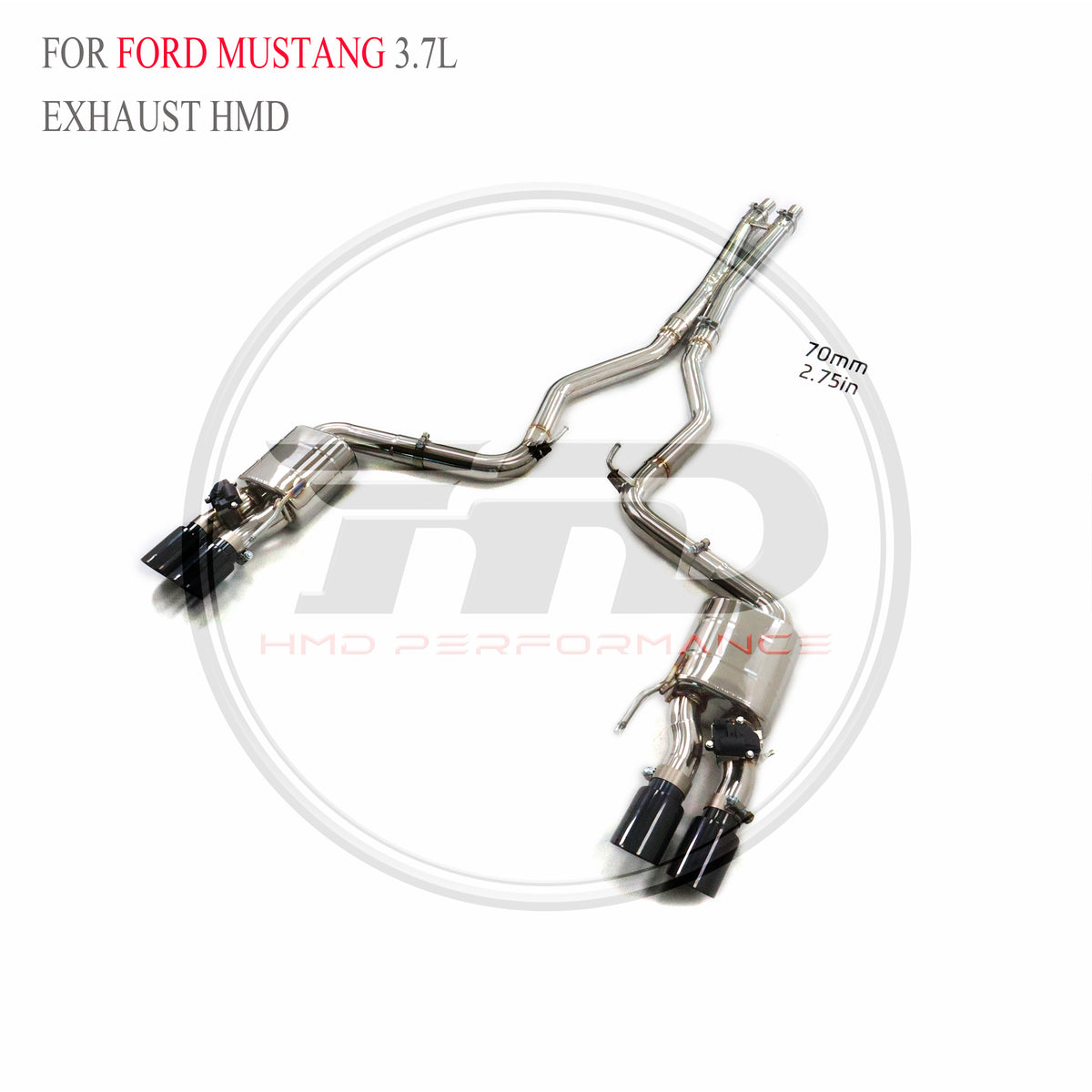 Ford Mustang 3.7L 2014 catback SUS304 Valved Sport Exhaust System - 3