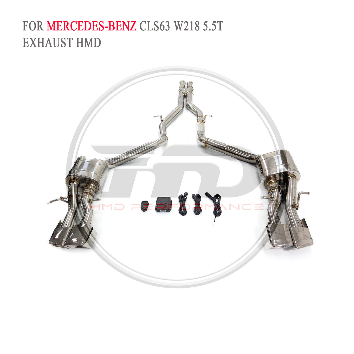 Mercedes-Benz CLS63 W218 5.5T Valved Catback SUS304 Racing Grade Exhaust System - 3