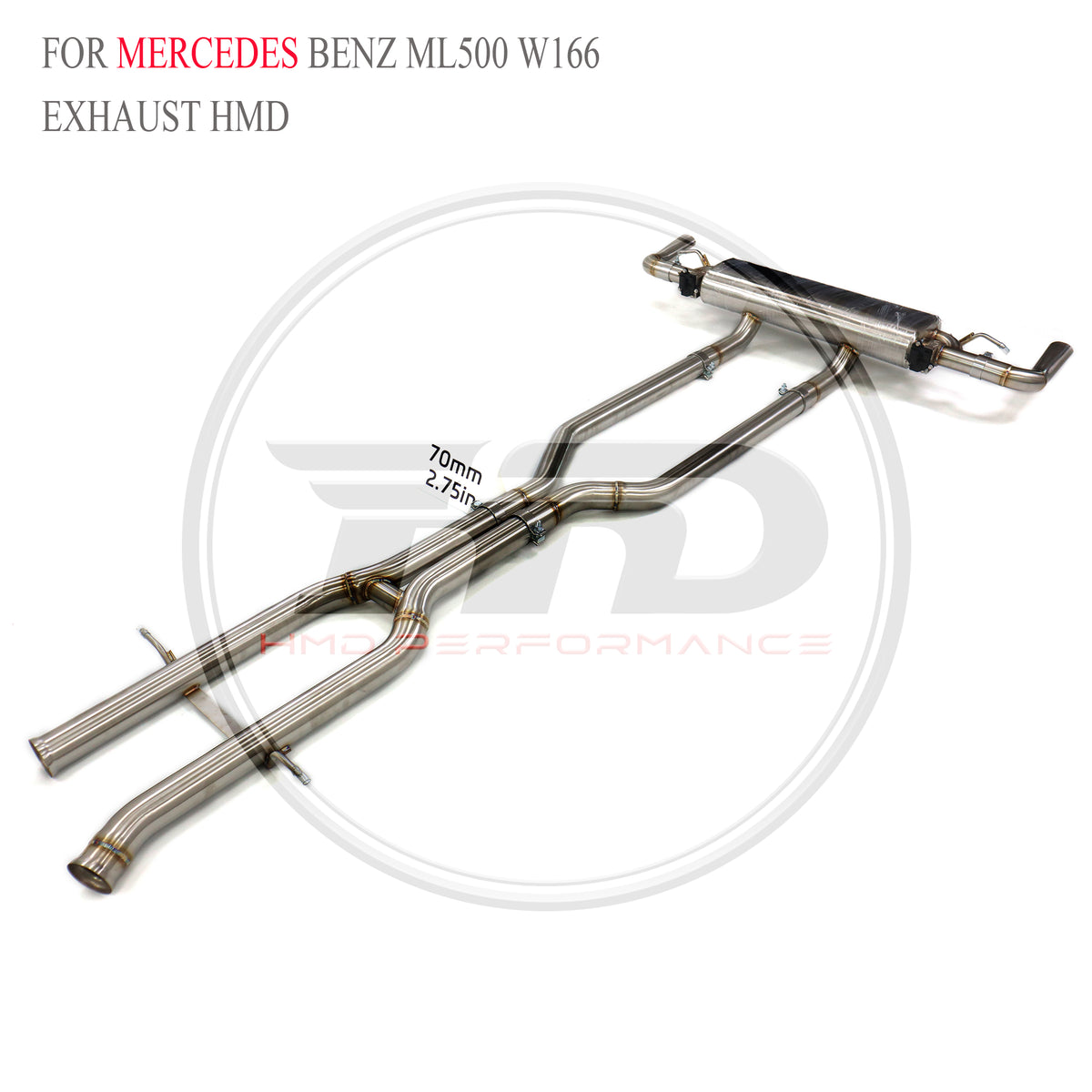 Mercedes-Benz ML500 W166 catback SUS304 Valved Sport Exhaust System - 6
