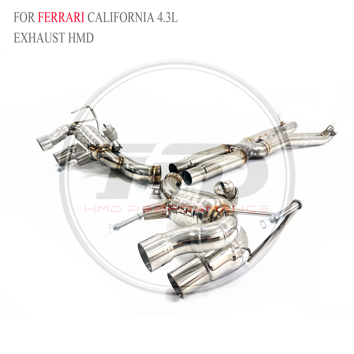 Ferrari California 4.3L catback with X pipe SUS304 Sport Exhaust System - 5