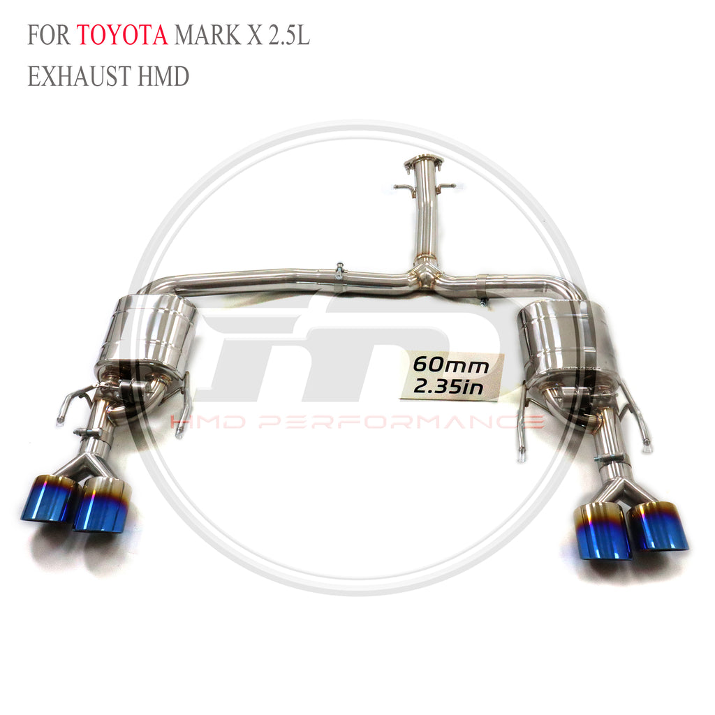 Toyota Mark X 2.5L Valved Axle-Back SUS304 Racing Grade Exhaust System - 2