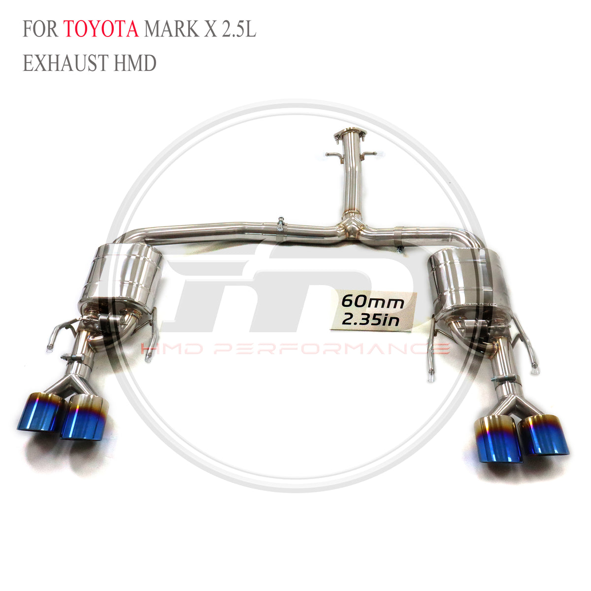 Toyota Mark X 2.5L Valved Axle-Back SUS304 Racing Grade Exhaust System - 2